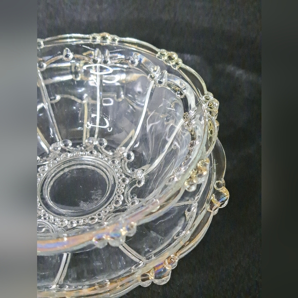 Vintage set of two Kig Indonesia Glass dessert bowl and plate from 1950's - Picture 8 of 8